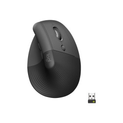 Logitech Lift for Business - souris verticale - Bluetooth, 2.4 GHz - graphite