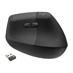 Logitech Lift for Business - souris verticale - Bluetooth, 2.4 GHz - graphite