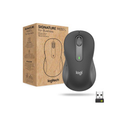 Logitech Signature M650 L pour les entreprises - souris - 2.4 GHz, Bluetooth - graphite