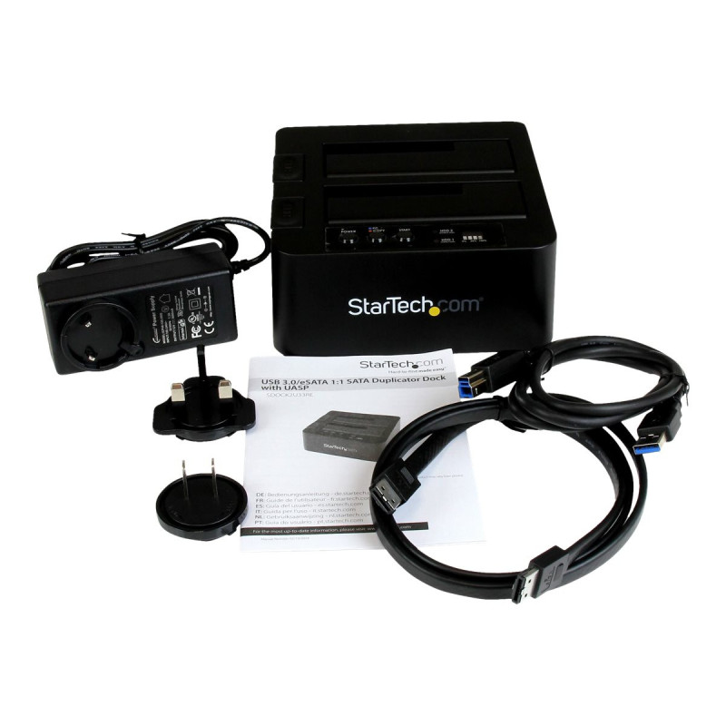 StarTech.com Duplicateur de Disque Dur 2 Baies, Cloneur HDD/SSD Autonome - contrôleur de stockage - SATA 6Gb/s - USB 3.0