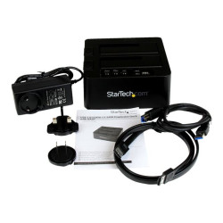 StarTech.com Duplicateur de Disque Dur 2 Baies, Cloneur HDD/SSD Autonome - contrôleur de stockage - SATA 6Gb/s - USB 3.0
