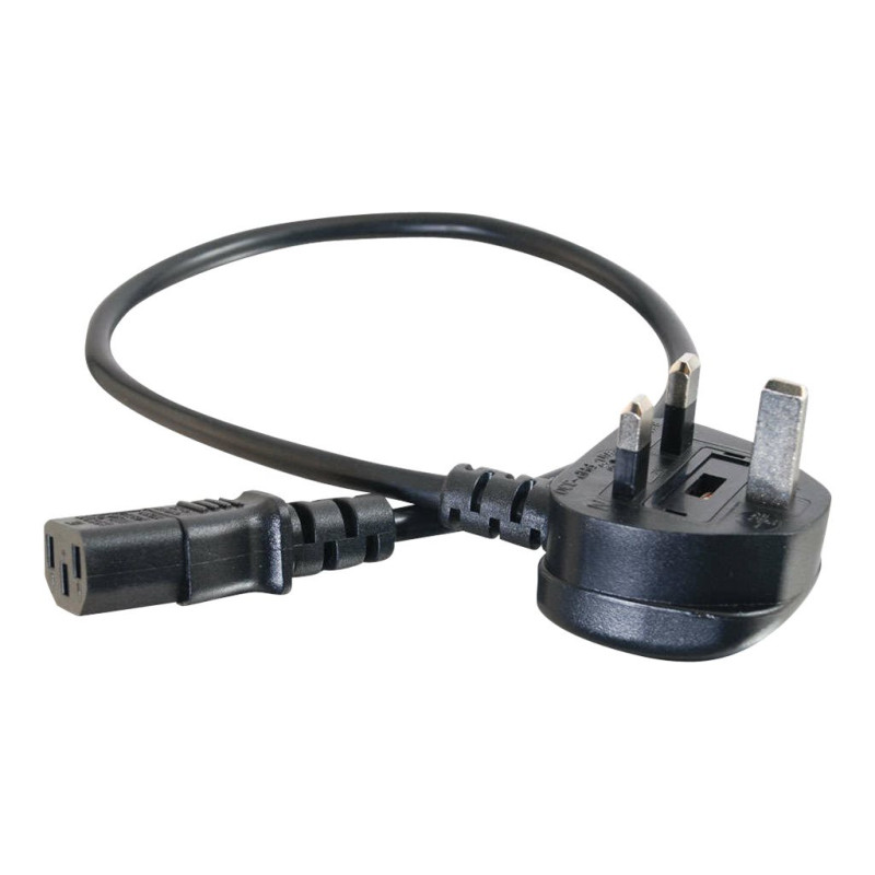 C2G Universal Power Cord - câble d'alimentation - BS 1363 pour power IEC 60320 C13 - 2 m