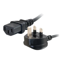 C2G Universal Power Cord - câble d'alimentation - BS 1363 pour power IEC 60320 C13 - 2 m