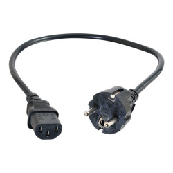 C2G Universal Power Cord - câble d'alimentation - power CEE 7/7 pour power IEC 60320 C13 - 2 m