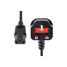 StarTech Câble d'Alimentation pour PC UK, BS 1363 à C13, 18AWG - câble d'alimentation - BS 1363 pour power IEC 60320 C13 - 1 m