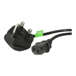 StarTech Câble d'Alimentation pour PC UK, BS 1363 à C13, 18AWG - câble d'alimentation - BS 1363 pour power IEC 60320 C13 - 1 m