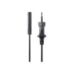 StarTech.com Cordon d'alimentation bipolaire standard EU vers IEC 320 C7 1m pour PC portable - Câble secteur européen vers C7...