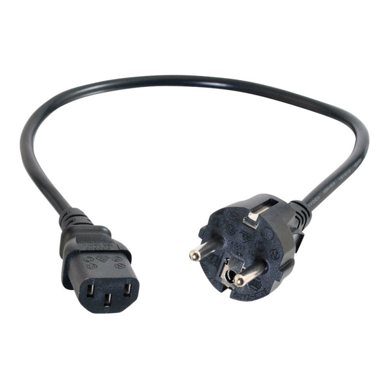 C2G Universal Power Cord - câble d'alimentation - power CEE 7/7 pour power IEC 60320 C13 - 3 m