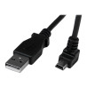 StarTech.com Câble Mini USB 2 m - A vers Mini B coudé 90° vers le bas - Câble USB Mini B Angle Coude vers le bas - Noir 2m -...