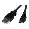 StarTech.com Câble Mini USB 2 m - A vers Mini B coudé 90° vers le bas - Câble USB Mini B Angle Coude vers le bas - Noir 2m -...