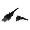 StarTech.com Câble Mini USB 2 m - A vers Mini B coudé 90° vers le bas - Câble USB Mini B Angle Coude vers le bas - Noir 2m -...