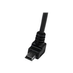 StarTech.com Câble Mini USB 2 m - A vers Mini B coudé 90° vers le bas - Câble USB Mini B Angle Coude vers le bas - Noir 2m -...