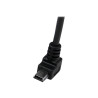 StarTech.com Câble Mini USB 2 m - A vers Mini B coudé 90° vers le bas - Câble USB Mini B Angle Coude vers le bas - Noir 2m -...