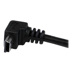 StarTech.com Câble Mini USB 2 m - A vers Mini B coudé 90° vers le bas - Câble USB Mini B Angle Coude vers le bas - Noir 2m -...