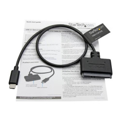 Startech Adaptateur USB 3.1 (10 Gb/s) pour disque dur SATA III de 2,5" avec USB-C et UASP (USB31CSAT3CB) - contrôleur de stoc...