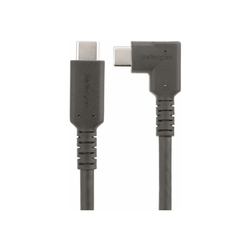 StarTech Câble USB-C Robuste Angle Droit de 50cm, USB 3.2 Gen 2, 4K60 - Câble USB de type-C - USB-C pour USB-C - 50 cm