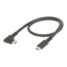 StarTech Câble USB-C Robuste Angle Droit de 50cm, USB 3.2 Gen 2, 4K60 - Câble USB de type-C - USB-C pour USB-C - 50 cm