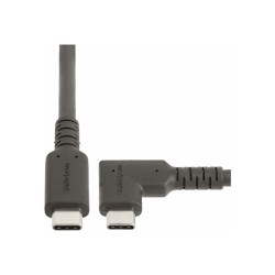 StarTech Câble USB-C Robuste Angle Droit de 50cm, USB 3.2 Gen 2, 4K60 - Câble USB de type-C - USB-C pour USB-C - 50 cm