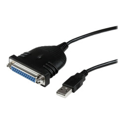 StarTech.com Câble Adaptateur de 1.80m USB vers 1 Port Parallèle DB25 pour Imprimante - 1x USB A Mâle - 1x DB-25 Femelle - ad...