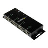 StarTech.com Hub adaptateur USB vers série DB9 RS232 4 ports – Montage sur rail DIN industriel et mural - adaptateur série -...