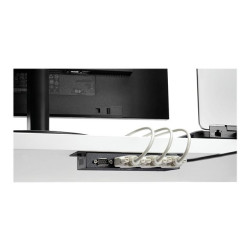 StarTech.com Hub adaptateur USB vers série DB9 RS232 4 ports – Montage sur rail DIN industriel et mural - adaptateur série -...