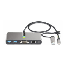 StarTech.com Hub USB-C à 2 Ports avec Ethernet et RS-232, PD, 2x USB-A - concentrateur (hub) - 2 ports