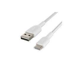 Belkin Câble tressé USBA USBC 0,15m blan