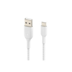 Belkin Câble tressé USBA USBC 0,15m blan