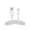 Belkin Câble tressé USBA USBC 0,15m blan