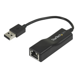 StarTech.com Adaptateur réseau USB 2.0 vers Ethernet - 10/100 Mb/s - Convertisseur / Dongle USB vers RJ45 - Mâle / Femelle -...