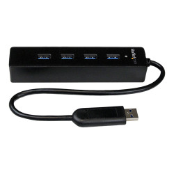 Startech Hub USB 3.0 4 ports - Hub USB3 Externe Portable avec câble intégré - Concentrateur USB 3.0 - 4x USB A (F) 1x USB A (...