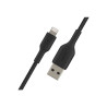 BELKIN Cable USB vers Lightning tréssé en 1 m Noir