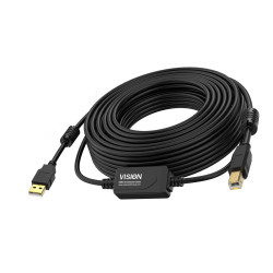 Câble USB 2.0 actif de qualité professionnelle VISION - GARANTIE À VIE