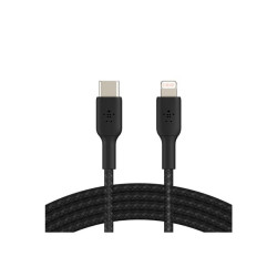 BELKIN Cable USB-C vers Lightning Tréssé 1m Noir