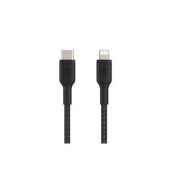 BELKIN Cable USB-C vers Lightning Tréssé 1m Noir