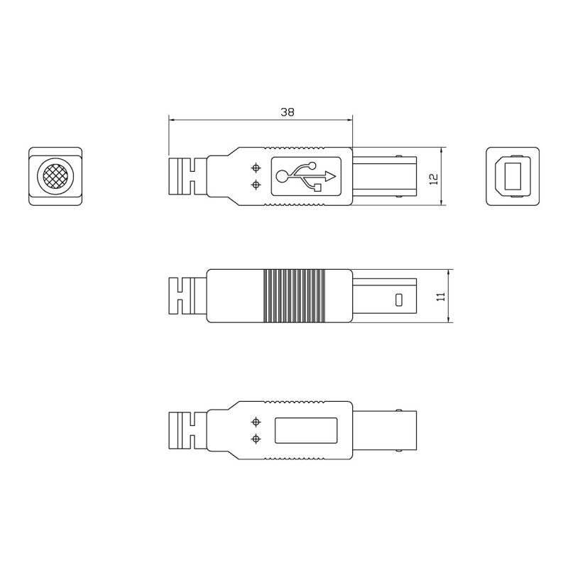Câble USB 2.0 de qualité professionnelle VISION - GARANTIE À VIE