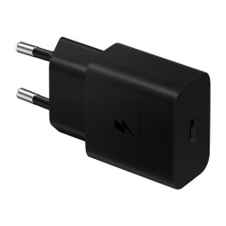 Samsung Chargeur Secteur 15W, Port USB Type C (sans câble) Noir