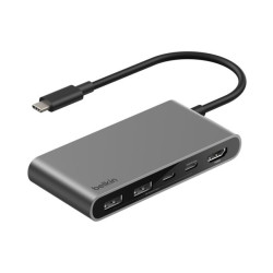 Belkin Hub USB-C avec HDMI, 2xUSB-C et 2xUSB-A, Passthrough 100W