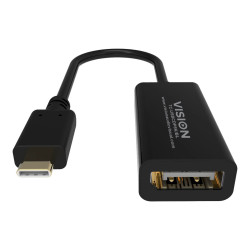VISION Adaptateur USB-C vers DisplayPort 8K de qualité professionnelle - GARANTIE À VIE