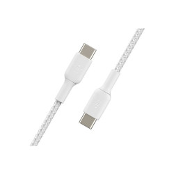 Belkin Cable USB-C vers USB-C Renforcé Tréssé 2m Blanc