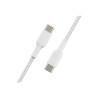 Belkin Cable USB-C vers USB-C Renforcé Tréssé 2m Blanc