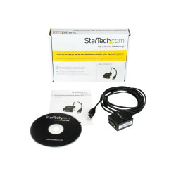 StarTech.com Cable adaptateur FTDI USB vers serie RS232 1 port avec isolation optique - adaptateur série - USB - RS-232