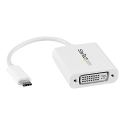StarTech Adaptateur vidéo USB Type-C vers DVI - Convertisseur USB-C vers DVI-I - M/F - 1920x1200 - Blanc (CDP2DVIW) - adaptat...