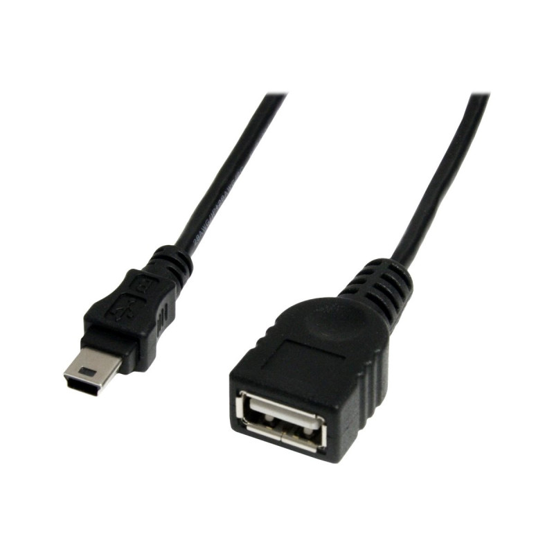 StarTech.com Câble Mini USB 2.0 de 30cm - Cordon USB A vers Mini B - Femelle / Mâle - Noir - câble USB - USB pour mini USB ty...