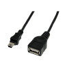 StarTech.com Câble Mini USB 2.0 de 30cm - Cordon USB A vers Mini B - Femelle / Mâle - Noir - câble USB - USB pour mini USB ty...