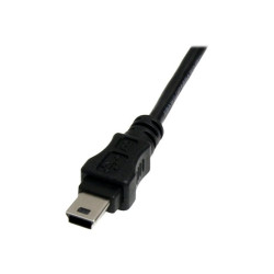 StarTech.com Câble Mini USB 2.0 de 30cm - Cordon USB A vers Mini B - Femelle / Mâle - Noir - câble USB - USB pour mini USB ty...