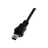StarTech.com Câble Mini USB 2.0 de 30cm - Cordon USB A vers Mini B - Femelle / Mâle - Noir - câble USB - USB pour mini USB ty...