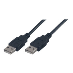 MCL - Câble USB 2.0 type A / A mâle - 2m Noir