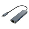 HUB USB-C : 2X USB-C 2X USB-A RJ45