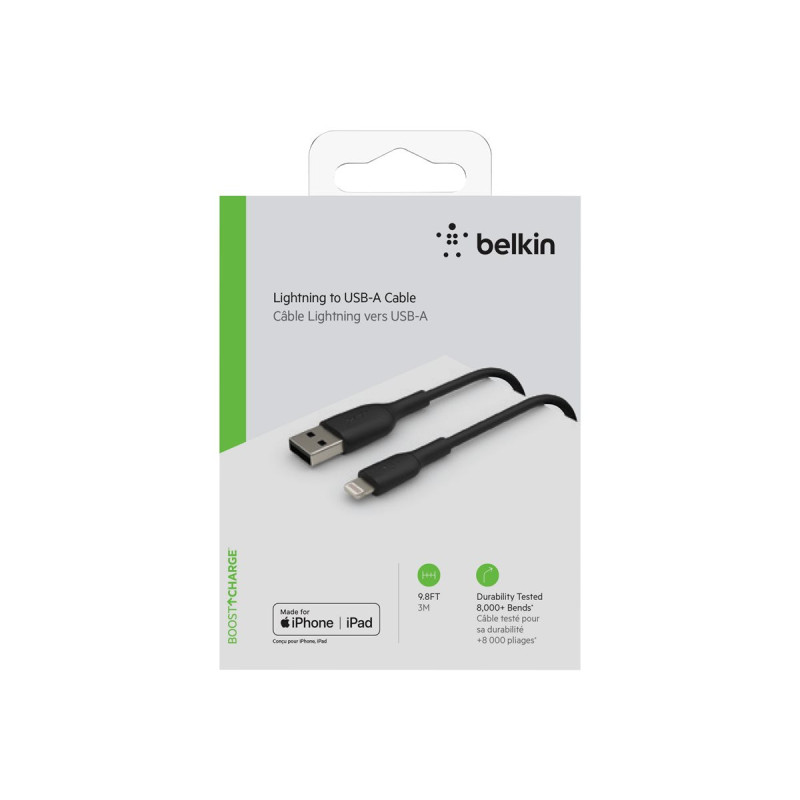 Belkin Câble Lightning USB-A 3m noir